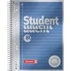 Brunnen, 1067174 Blocco note/quaderno, Premium Duo, raffinata copertina con effetto metallizzato A righe A5