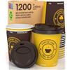 Baciato Caffè 1200 Bicchieri Caffè ASPORTO in Carta 240ml con COPERCHIO Bevande Calde e Fredde come Tè Infusi Acqua Cappuccino sono Ecologici Biodegradabili Tazze Monouso Colorate + 1200 Coperchi con Beccuccio