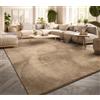 TT Home Tappeto Salotto Pelo Corto Monocolore Design Moderno Lavabile, Colore: Beige Scuro, Dimensione:140x200 cm