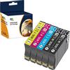 OGOUGUAN 603 XL Compatibili Cartucce d'inchiostro per Epson 603 603XL per Expression Home XP-2100 XP-2105 XP-3100 XP-3105 XP-4100 WF-2850 WF-2835 WF-2830 (Nero Ciano Magenta Giallo, 5-Pack)