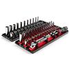 TEKTON Set di chiavi a bussola a 6 punte e cricchetto con binari, 57 pezzi (5/32-9/16, 4-15 mm) | SKT03301