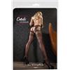 Cottelli Collection Stockings & Hosiery - Collant da donna erotici con fascia, calze e reggicalze in nero