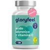 Gloryfeel Acido Ialuronico Puro + Vitamina C 80 mg, Qualità Premium con Materia Prima ActiHyal, 90 Capsule Vegan, Scorta 3 Mesi, Integratore Pelle con Biotina, Zinco e Selenio
