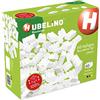 Hubelino #420602 - Set di 60 mattoncini da costruzione, colore: bianco, compatibile con grandi mattoncini di altri produttori, made in Germany