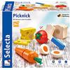 Selecta - Giocattolo "Picknick" in legno, set di cucina, 13 pezzi, 62020