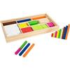 small foot 1136 Tabellina Regoli small foot in legno, per imparare a contare e fare i primi calcoli, 300 regoli colorati in scatola, dai 5 anni