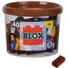 Simba 104114538 Blox, 40 mattoncini marroni per bambini dai 3 anni in su, 8 pietre, in scatola, di alta qualità, completamente compatibili con molti altri produttori