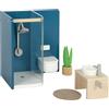 small foot Mobili per la casa delle bambole Bagno in legno, set di mobili per la casa delle bambole, per bambini dai 3 anni, 12630