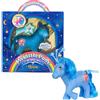 Basic Fun My Little Pony Ponys celesti - Nova, giocattolo per cavalli retrò per ragazze e ragazzi, 40 anni, motivo: pony blu e bianco, con corona celeste e accessori