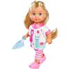 Simba Evi Love Home, bambola giocattolo in dolce tuta da jogging con aspirapolvere con funzione 2 in 1, 12 cm, dai 3 anni in su