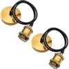 ZHIQIN 2 Pcs Lampade a Sospensione E27 in Metallo Portalampada con 100CM Cavo Portalampada Compatibile con Paralume Applica a Lampadario a Sospensione da Plafoniera per Cameretta Cucina Salotto (C)