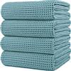Polyte - telo bagno in microfibra - tessuto a nido d'ape - verde - oversize - 76,2 x 152,4cm - 4 pezzi