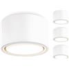 GeyouLux 4 Pezzi Faretti LED Soffitto 6W 680LM Faretti da Soffitto 4000K Luce Naturale Faretto LED Interno Ø95x55mm Plafoniera led Soffitto in Alluminio per salone corridoio cucina salotto, Bianco