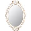 Tstarer Specchio decorativo vintage bianco con cornice, piccolo specchio ovale da appendere alla parete, 24,4 cm di larghezza x 36,3 cm di lunghezza (bianco)