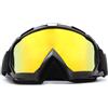 PORUPAEL Occhiali da neve unisex, unisex, occhiali da sci e snowboard, antivento, protezione UV, con imbottitura in schiuma, per ciclismo, moto, motoslitta, sci, sport all'aria aperta, colore nero