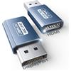 JSAUX Adattatore DisplayPort a HDMI 4K, 2 Pezzi DP a HDMI Convertitore PC a Monitor, UHD 4K@30Hz/2K@60Hz/1080P@120Hz, DP a HDTV Compatibile con DELL, HP, GPU, AMD, NVIDIA, Desktop - Blu