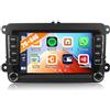 CAMECHO 2G+64G CAMECHO Android 13 Autoradio per VW Golf 5 6 Polo Skoda Caddy con GPS Navi Carplay Android Auto,Schermo da 7 Zoll Pollici Stereo 2 DIN con Bluetooth Mirror Link FM/RDS WiFi SWC e USB