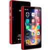 SWOFY Lettore MP3 Bluetooth Spotify, 4.0 Pollici Lettore MP3 con WiFi, Lettore MP4 Android con Amazon Music, Audible, Deezer, Lettore Spotify Portatile per Bambini, Espandibile fino a 512GB (Rosso)