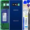 LUVSS Coperchio Copribatteria Scocca Vetro Posteriore Imposta Originale per Samsung Galaxy Note 8 N950F -Blu