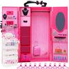 Toclsixz 30cm armadio bambola per vestiti e accessori bambola, tra cui armadio, porta scarpe, portaabiti (armadio)