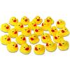 FiveShops 24 Gomma Paperelle da Bagno, Cigolanti, Gialle Circa 3,5 cm