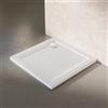 Parama Piatto doccia 90x90 effetto pietra bianco in acrilico altezza slim | Petra