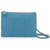 GABS Borsa Pochette Beyoncé Logo Basic Taglia M in Pelle con Tracolla Regolabile Piatta Blu Laguna