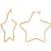 Suplight Orecchini Donna Cerchio Oro Orecchini Cerchio Grande 60mm a Stella in Acciaio Inossidabile Regalo per Donna Ragazza