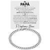 Bramart Azienda Italiana Bracciale Cubano Uomo in Acciao Inox Lucidato Idea regalo papà per lui Compleanno Natale Festa del Papà - Cofanetto con DEDICA incluso