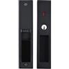 betensh Serratura per Porta Scorrevole Maniglie per porte tascabili con serratura chiave Tasca maniglia per porta invisibile porta serratura per porta scorrevole Set 180 mm Nero
