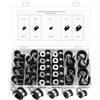 Hmkesoteric 42 Pezzi P Fermacavi, Fascette Fermacavo, P Clips Morsetto per Cavi in Gomma, Fascette Stringitubo, Fascette Fermacavi per Cavi in Metallo Acciaio Inossidabile, 6mm 8mm 9mm 13mm 16mm