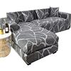 VEAI Copri Divano con Penisola Sinistra Destra Angolare Copridivano Elasticizzato Coperta Divano Universali Sofa Cover 3 4 1 2 Posti Protezione Divano (Color : H, Size : 235-300cm)