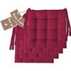 Il Tuo Artigiano Design Set 4 o 6 Cuscini per Sedie da Cucina Made in Italy - Cuscini Sedie Cucina set da 6 40x40 cm spessore 6 cm - Imbottiture in Spugna e morbido acrilico (4, Fucsia)