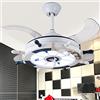 Bderkz Invisibile Reversibile Luci Del Ventilatore da Soffitto con Paralume Volante Nave Pirata 4 Lame Retrattili Telecomando Lampadario a Ventaglio per la Camera Dei Bambini (Color : C)