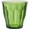 DURALEX Set di 6 bicchieri impilabili in vetro temperato da 25 cl, confezione di bicchieri da cucina resistenti per acqua, succhi e bibite, uso quotidiano, colori assortiti, collezione Picardie