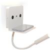 Alpinaluz Applique da lettura LED bianco con base di ricarica USB - Faretto 3W tipo Flexo - Luce cortesia 6W - Ideale per lettura notturna e ricarica mobile, WL001-WH