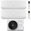 Junkers Bosch Condizionatore Climatizzatore Junkers Bosch Dual Split Inverter R-32 Serie Climate 7000i White 9000+18000 BTU Con 5000M 53/2 E Wi-Fi Integrato 9+18