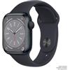 Apple Watch 8ª Serie Ricondizionato, mezzanotte, 45mm-in-alluminio, superior, cinturino-midnight-sport-band, gps