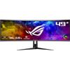 ASUS ROG Swift OLED PG49WCD Monitor Gaming Curvo da 49" pollici (5120x1440), Pannello QD-OLED 144 Hz, Tempo di Risposta 0.03 ms, G-SYNC, ROG Smart KVM, 90 W Type DisplayWidget Center, Nero