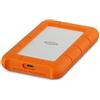 LaCie Rugged USB-C disco rigido esterno 4 TB Arancione, Argento