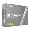 Wilson Palline da Golf Staff Model X, Palline da Golf a 4 Strati con Alto Spin, 12 Palline, Uretano, Giallo