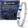 FANCIBAND Regalo per Mio Figlio Bracciale Uomo Acciaio Inox Doppio con Timone Portafortuna, Idee Regali per Figlio Ragazzo Laurea Compleanno Natale Regali per Ritorno a Scuola