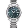 CITIZEN Orologio analogico al quarzo da uomo con cinturino in acciaio inox BM7620-83X, verde, Bracciale
