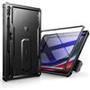 Dexnor Compatibile con Samsung Galaxy Tab S9 Ultra/S8 Ultra Cover [Protezione dello schermo integrata e supporto], Custodia protettiva antiurto durevole di grado militare Case - Nero