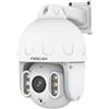Foscam SD8EP 8MP PoE PTZ Dome - Telecamera di sorveglianza con zoom ottico 4x, qualità video UHD HDR, per interni ed esterni, rilevamento intelligente di persone e veicoli