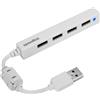 Speedlink Snappy Slim USB Hub, 4 Porte, USB 2.0, passivo, Bianco