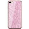 ERT GROUP Custodia alla moda con inserto e lati glitteratioro rosa HUAWEI P20 PRO