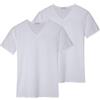 Liabel T-Shirt Uomo in Cotone Elasticizzato, Art. 3858-53 Scollo a V, Pacco da 2, Bianco L