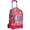 SJ GANG STYLE JAM GANG SJ Gang Trolley Scuola Sganciabile Jack 2 Ruote, Rosa Fucsia, Wondrous Girl, Triplo Uso, Zaino con Carrello Sganciabile e Crossover System, Zaini e Trolley, Scuola, Bambina