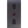 Marlanvil Spa Presa Bivalente con Sicurezza Standard Italiano/Tedesco 2P+T 10/16A Grigio ONDA Compatibile Bticino Living International Marlanvil 7779